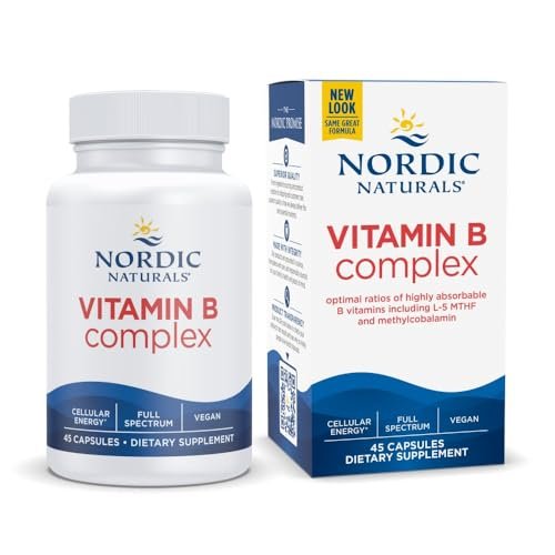 Nordic Naturals Vitamin B Complex - 45 Capsules Thiamine, Riboflavin, Niacin, B6 & B12, Folate, Biotin, Pantothenic Acid Heart Brain Health, Energy, Metabolism Non-GMO - görsel 4
