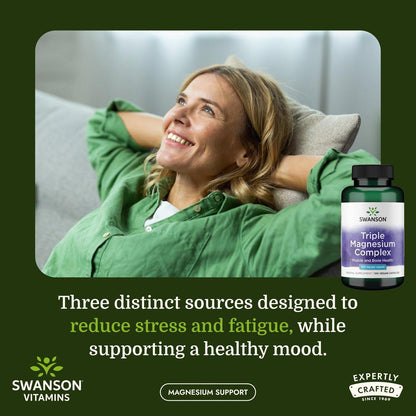 Swanson Triple Magnesium Complex - 100 Capsules, 400mg Each