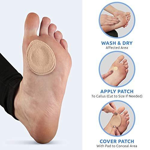 Comfort Zone Extra Thick Callus Remover Pads for Feet, Contains 40% Salicylic Acid, Protective Callus Pads for Feet to Cushion & Protect Against Friction, 4 Count, Pack of 3 - görsel 4
