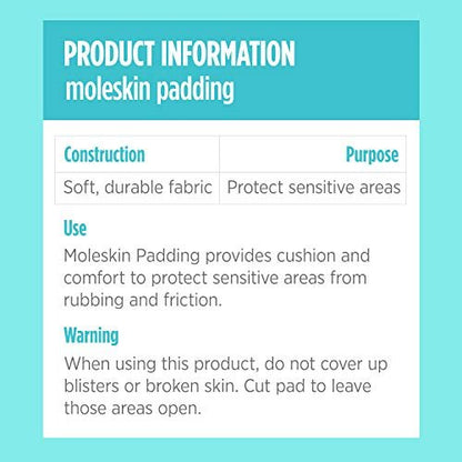 Comfort Zone Super Moleskin Padding for Feet, Protects Tender Areas of The Foot from Friction, Light Brown, Premium Moleskin Pads, 3 Count (Pack of 3)