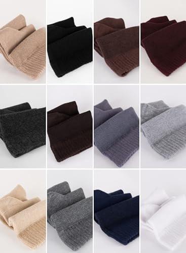 Hugh Ugoli Diabetic Socks for Men, Loose Ankle Socks Rayon, Extra-Wide, Thin, Seamless Toe and Non-Binding Top, 4 Pairs, White, Shoe Size: 8-11 - görsel 11