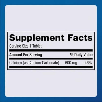 Major 600mg Calcium Tablets - Calcium Supplement - 150 Count (1 Pack)