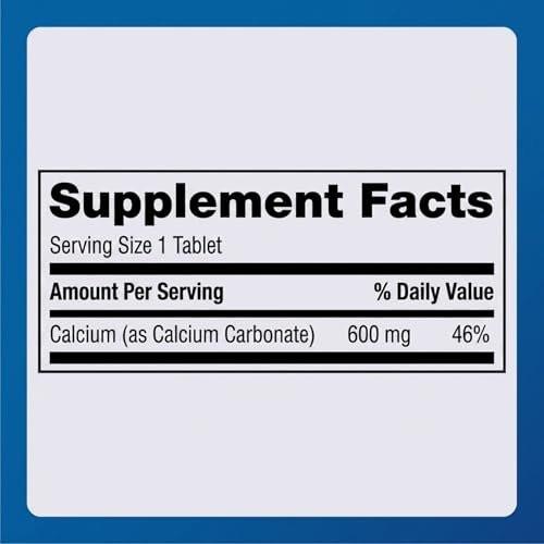 Major 600mg Calcium Tablets - Calcium Supplement - 150 Count (1 Pack) - görsel 8