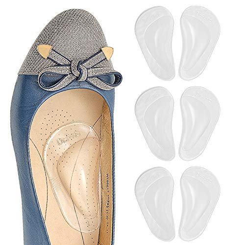 Dr. Foot's Arch Support Shoe Insoles for Flat Feet, Gel Arch Inserts for Plantar Fasciitis, Adhesive Arch Pad for Relieve Pressure and Feet Pain- 3 Pairs (Clear, 3 Count (Pack of 1)) - görsel 8