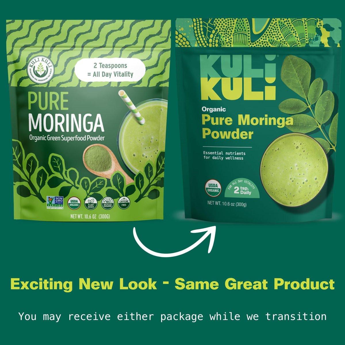 Kuli Kuli Moringa Oleifera Organic Leaf Powder & Green Smoothie, 100% Pure USDA Certified & Non-GMO Moringa Powder, Great with Smoothies, Tea, and Food - Single Pack, 10.6 oz - görsel 4
