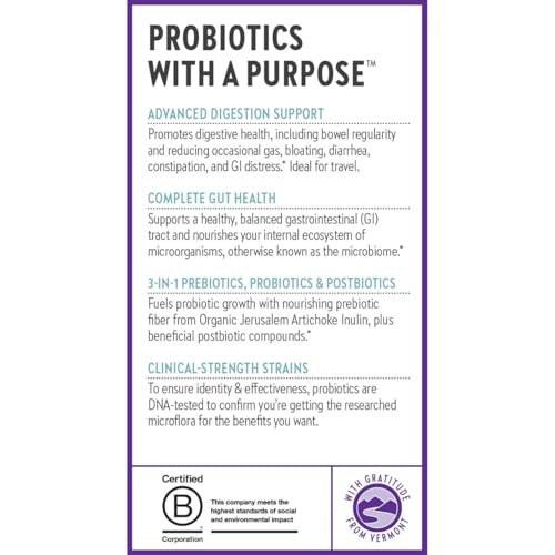 New Chapter All-Flora Probiotic for Advanced Digestion & Complete Gut Health with Prebiotics + Postbiotics, Clinical-Strength Strains, 100% Vegetarian, Non-GMO, Shelf Stable - 30 ct (1 Month Supply) - görsel 2
