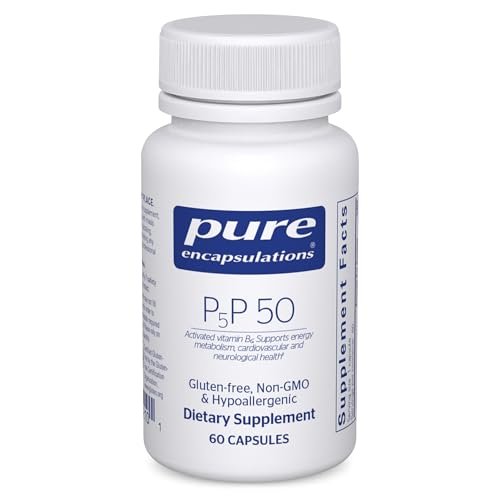 Pure Encapsulations P5P 50 - Active Vitamin B6 - Supports Energy Metabolism & Brain Health* - Gluten Free & Non-GMO - 60 Capsules - görsel 5