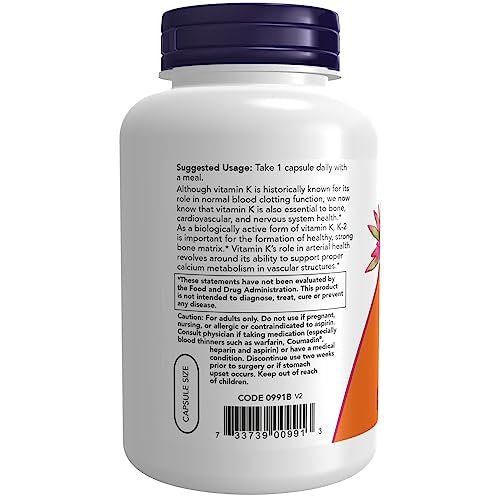 NOW Foods Vitamin K-2, 250 Vegetable Capsules - görsel 6