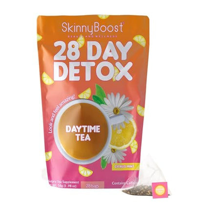 SkinnyBoost 28 Day Detox Daytime Tea - – Non-GMO & Vegan: Suitable for plant-based diets and those avoiding – Image 2