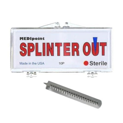 Splinter Out Splinter Remover 10 Count (Pack of 1) | Fast, Painless Splinter Removal | Essential First Aid for Home, Work, Travel & Camping | Ideal for Hiking, Woodworking, Gardening & Outdoors