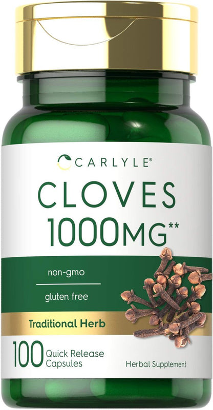 Carlyle Cloves Supplement | 100 Capsules | Herbal Extract | Non-GMO & Gluten Free Formula