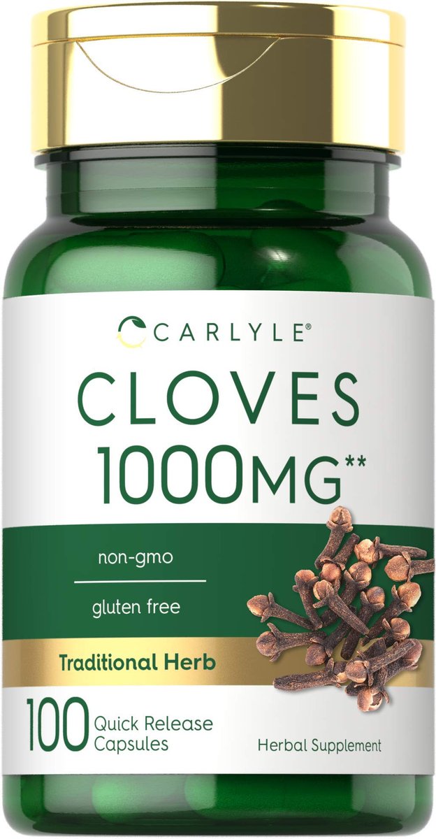 Carlyle Cloves Supplement | 100 Capsules | Herbal Extract | Non-GMO & Gluten Free Formula - görsel 1