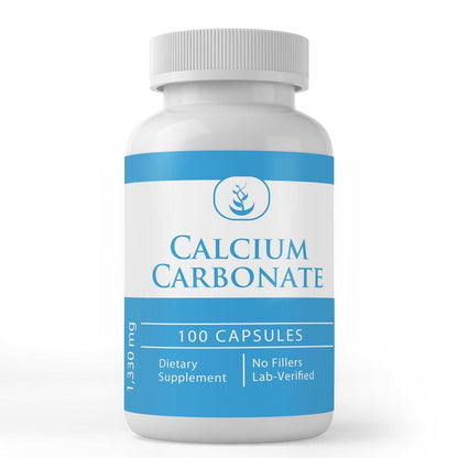 Pure Original Ingredients Calcium Carbonate (100 Capsules) - Always Pure, No Additives or Fillers, Lab Verified