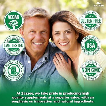Zazzee USDA Organic Blueberry 10:1 Extract, 120 Vegan Capsules, 4 Month Supply, Whole Fruit, Vaccinium Angustifolium, Antioxidant & Cellular Health Support, Herbal Supplement, Non-GMO, Made in the USA