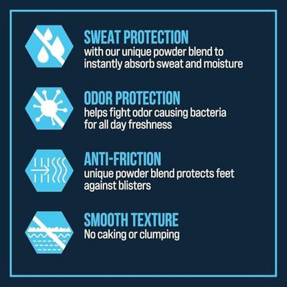 Certain Dri Foot Powder for Men & Women - Talc-Free, Maximum-Sweat Absorption & Odor Control - Calamine-Infused, Anti-Friction Formula - Gentle on Sensitive Skin - Shoe Deodorizer - 8 oz