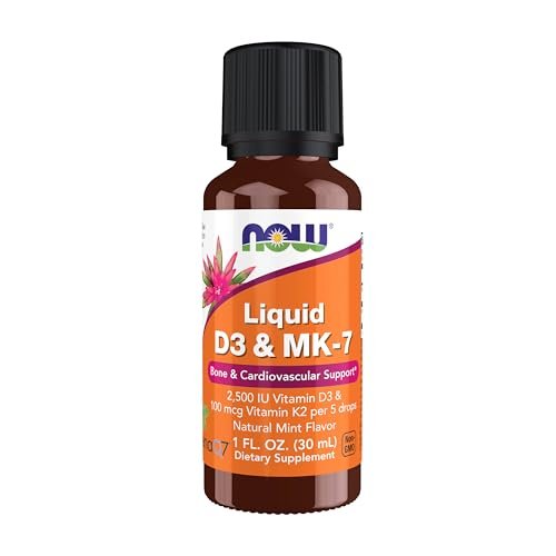 NOW Foods Supplements, Liquid D-3 & MK-7 with 2,500 IU Vitamin D-3 & 100 mcg Vitamin K-2 per 5 drops, 1-Ounce - görsel 2