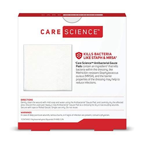 Care Science Sterile Gauze Pads, 20 ct, 2 X 2 | for Cleaning or Covering Wounds as Wound Dressing, Helps Prevent Infection - görsel 3
