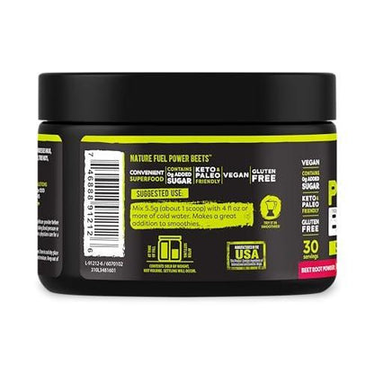 Healthy Delights Nature Fuel Power Beets - Super Concentrated Non-GMO Beet Juice Powder - Delicious Acai Berry Pomegranate Flavor - 30 Servings - Pantry Friendly