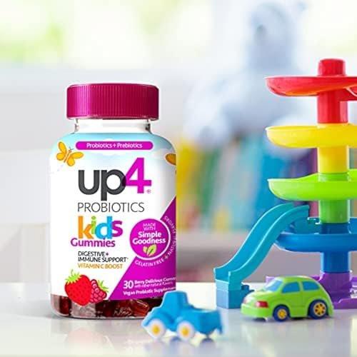 up4 Kids Probiotic Gummies, Digestive and Immune Support with Prebiotics and Vitamin C, Gelatin Free, Gluten Free and Non-GMO, For Ages 3+, 30 count - görsel 6