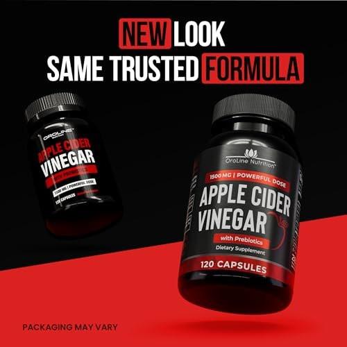OroLine Nutrition Apple Cider Vinegar Pills with Prebiotic, 2 Month Supply - Apple Cider Vinegar Capsules - Apple Cider Vinegar Supplements, Apple Vinegar Tablets - Energy and Gut Health Support - görsel 11