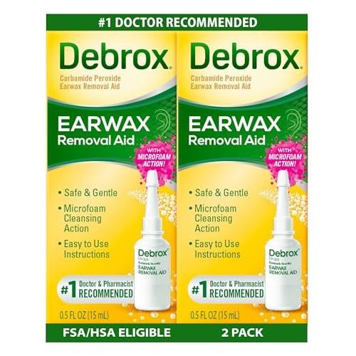 Debrox Ear Wax Removal Drops, Gentle Microfoam Ear Wax Remover with Carbamide Peroxide, 0.5 Fl Oz, Pack of 2 - görsel 10