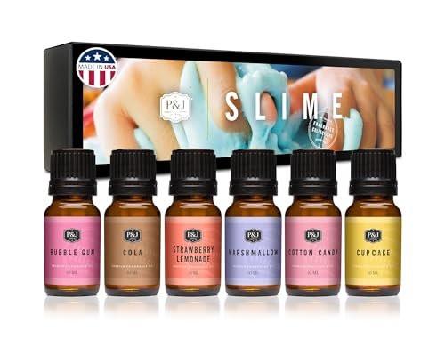 P&J Trading Fragrance Oil Slime Set | Bubble Gum, Cotton Candy, Cupcake, Strawberry Lemonade, Cola, Marshmallow Candle Scents for Candle Making, Freshie Scents, Soap Making, Diffuser Oil Scents - görsel 11