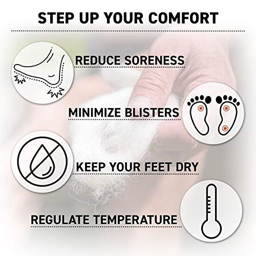 Wuru Wool Premium Blister Prevention Foot Care for Hiking, Running, and Everyday Activities, Packaged in The USA - görsel 7