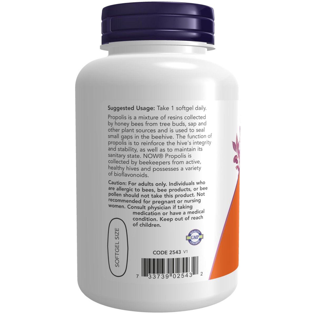 NOW Supplements, Propolis 2,000 (Bee Propolis), 5:1 Extract, Natural Bee Product, 90 Softgels - görsel 1