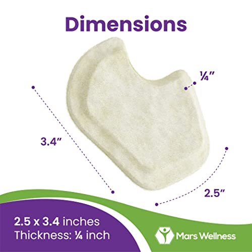 Premium Dancers Pads for Ball of Feet Pain - Sesamoiditis Pads - Made in USA - 1/4" Thick Adhesive Skived Felt - 12 Pieces - Right Foot - görsel 4