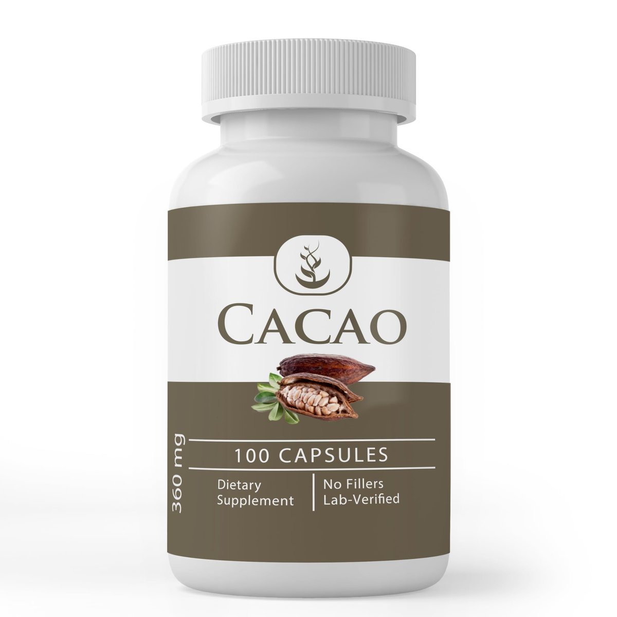 Pure Original Ingredients Cacao, 100 Capsules – Always Pure, No Additives or Fillers, Lab Verified - görsel 1