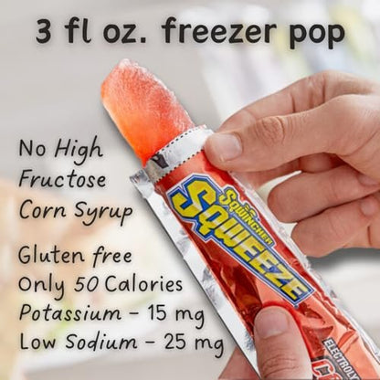Sqwincher Sqweeze Electrolyte Replenishing Freeze Pops, Assorted Flavors, 10 per Pack