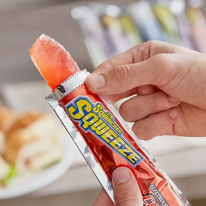 Sqwincher Sqweeze Electrolyte Replenishing Freeze Pops, Assorted Flavors, 10 per Pack