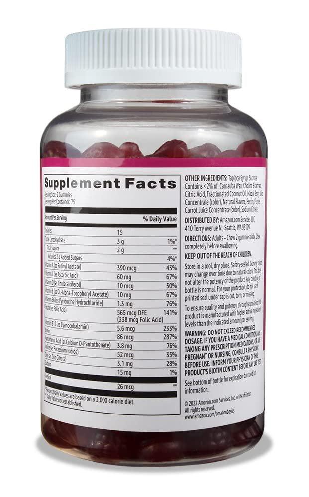 Adult Multivitamin Gummies, Mixed Berry & Cherry Flavors, 150 Count, 75-Day Supply - görsel 3