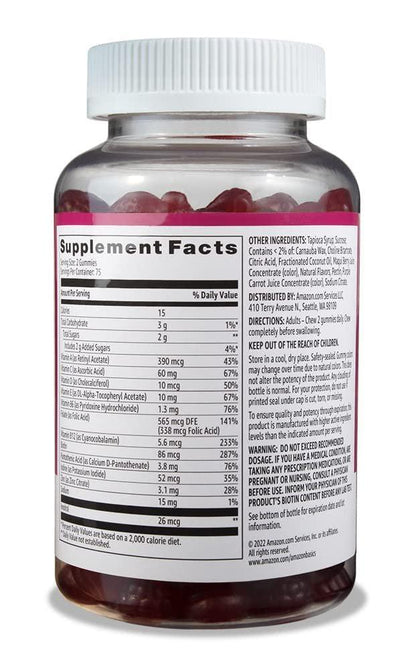 Adult Multivitamin Gummies, Mixed Berry & Cherry Flavors, 150 Count, 75-Day Supply