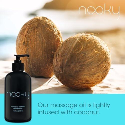 Nooky Massage Oil with Fractionated Coconut Oil for Massaging 16 Ounce (Coconut) - görsel 14