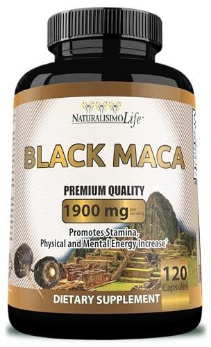 Organic Black Maca 1,900 mg per Serving Natural Energy Booster Peruvian Maca for Men & Women 120 Capsules - görsel 2