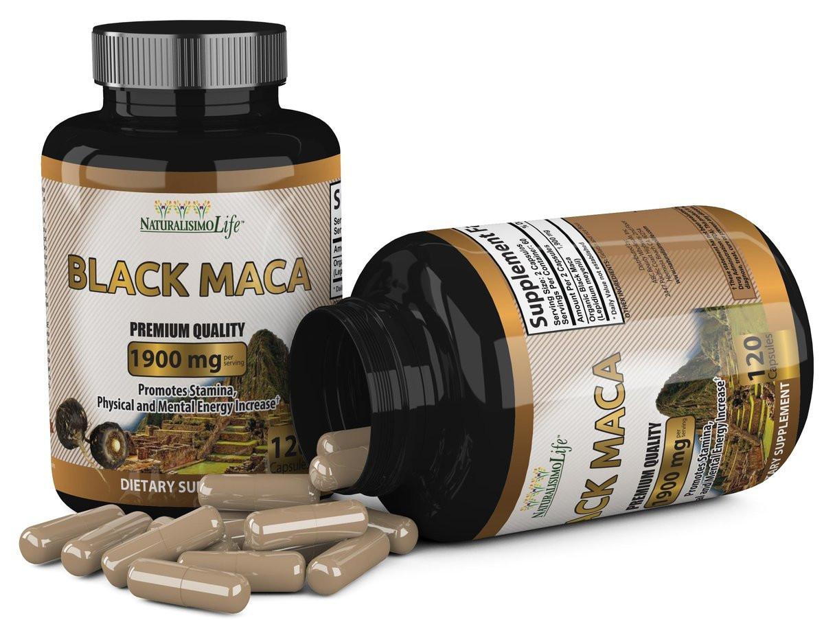 Organic Black Maca 1,900 mg per Serving Natural Energy Booster Peruvian Maca for Men & Women 120 Capsules - görsel 5