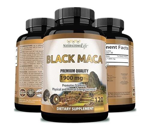 Organic Black Maca 1,900 mg per Serving Natural Energy Booster Peruvian Maca for Men & Women 120 Capsules - görsel 8