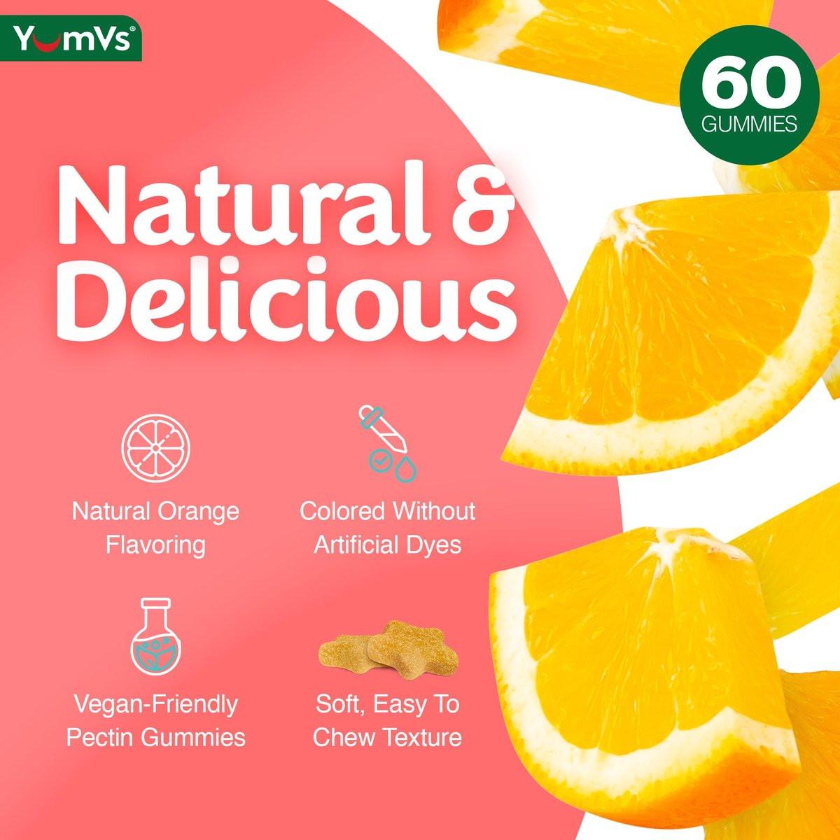 YUM-V'S Glucose Gummies – Fast Acting Glucose Chewable Gummies – Great Tasting – Gluten Free, Vegan, Non-GMO – Orange Natural Flavor – 60 Chewable Gummy for Adults & Kids - görsel 5