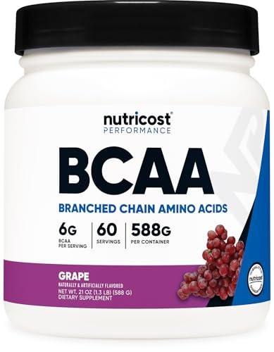 Nutricost BCAA Powder (Grape, 60 Servings) - Optimal 2:1:1 Ratio, Vegetarian Friendly, Non-GMO, Gluten Free - görsel 2