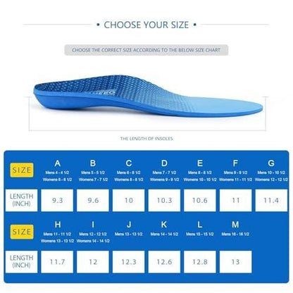 Plantar Fasciitis Feet Insoles Arch Supports Orthotics Inserts Relieve Flat Feet, High Arch (Mens 11-11 1/2 | Womens 13-13 1/2)