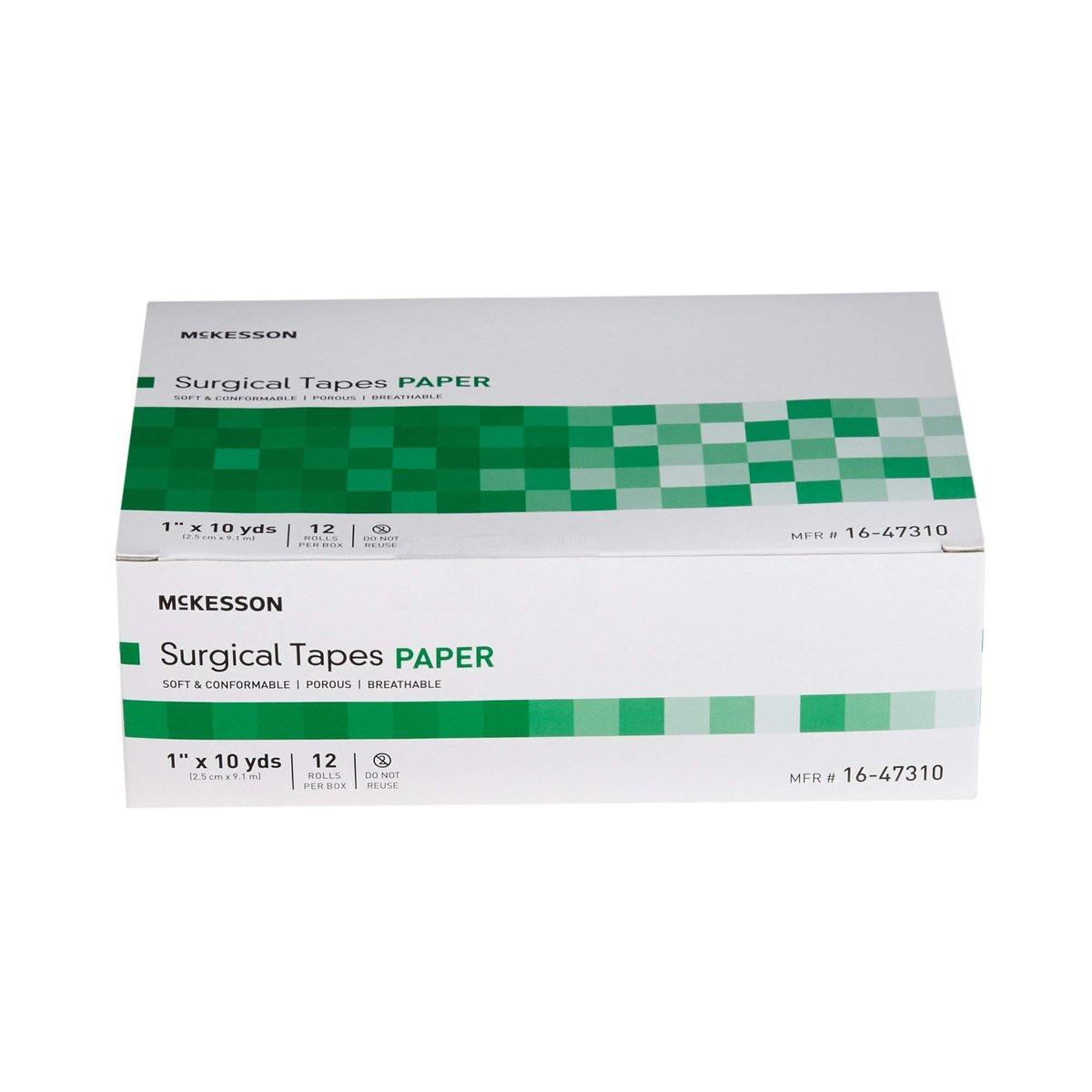 McKesson Surgical Tape, Non-Sterile, Air Permeable Paper, 1 in x 10 yd, 12 Count - görsel 7
