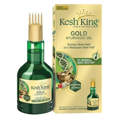 Kesh King Ayurvedic Hair Oil | Herbal Oil with Bhringraj & Amla | Enhance Hair Growth | Reduce Hairfall | Nourishes Scalp | Provides Long & Thick Hair | 10.14 Fl Oz/300ml