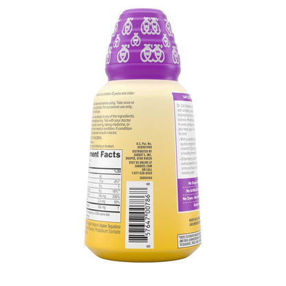 Zarbee's Liquid Daily Immune Support, High Concentrate Liquid, with Real Elderberry Vitamin C & Zinc, Black Elderberry Flavor, For Daytime Use, 8 Fl Oz