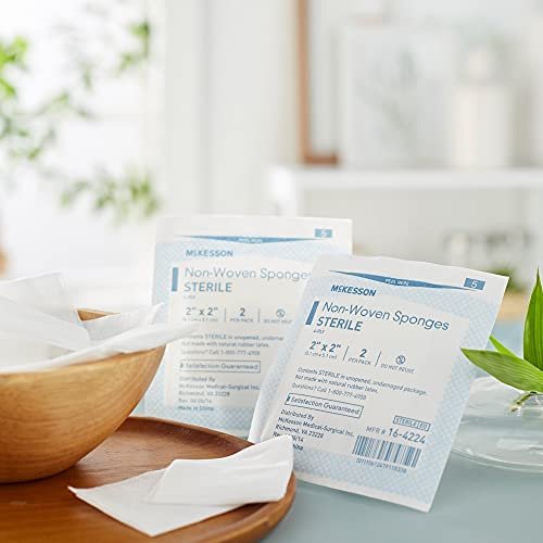 McKesson Non-Woven Sponges, Sterile, 4-Ply, Polyester/Rayon, 2 in x 2 in, 2 per Pack, 50 Packs, 100 Total - görsel 12