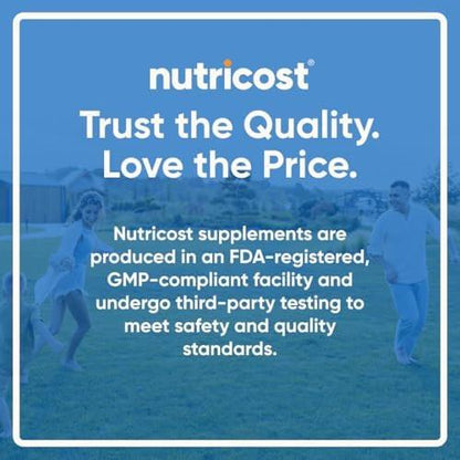 Nutricost Vitamin D3 + K2 (5000 IU D3 / 100mcg MK7), 120 Softgels – Gluten-Free & Non-GMO