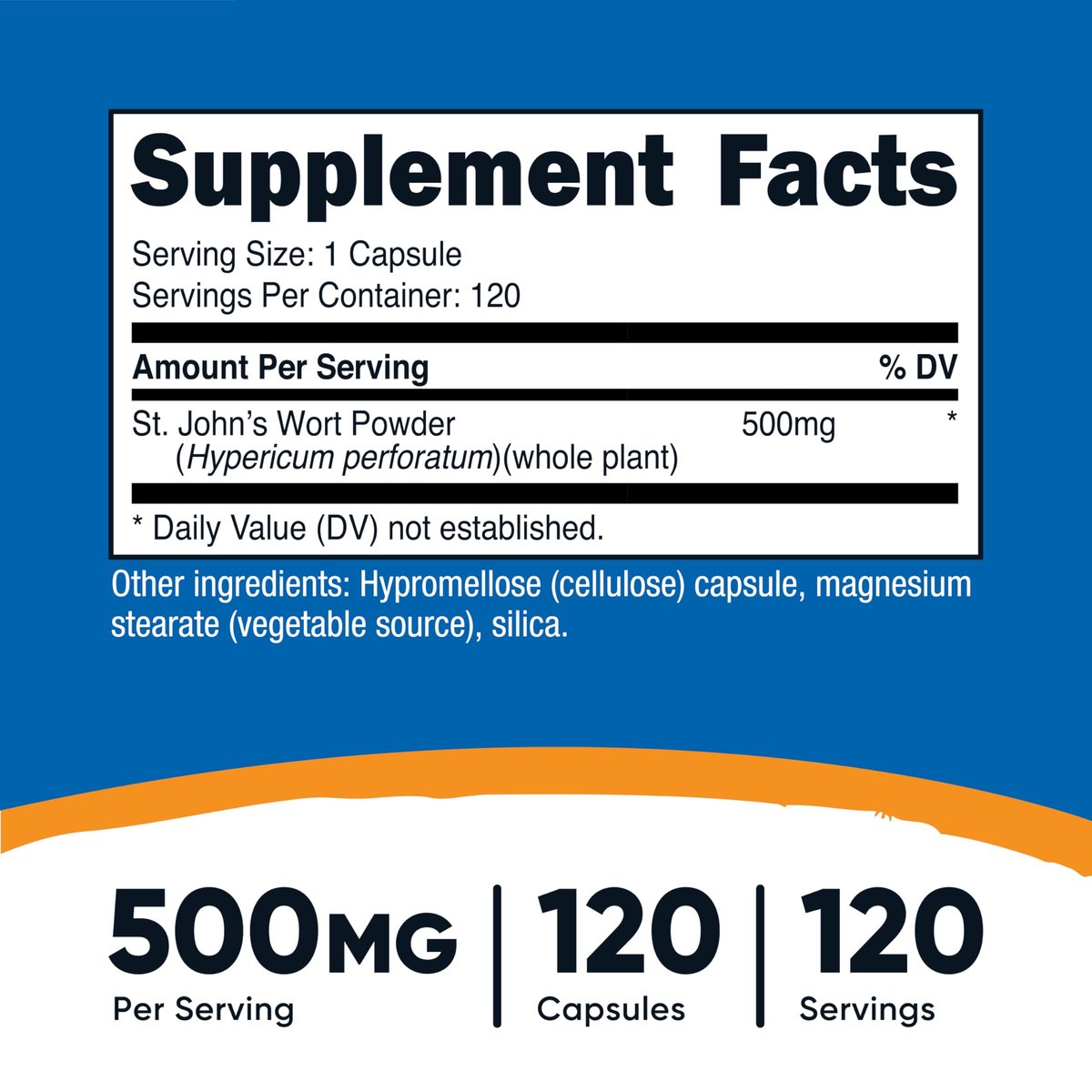 Nutricost St John’s Wort Capsules (500mg) 120 Capsules - Vegetarian, Gluten Free and Non-GMO - görsel 3
