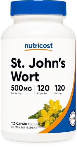 Nutricost St John’s Wort Capsules (500mg) 120 Capsules - Vegetarian, Gluten Free and Non-GMO - görsel 2