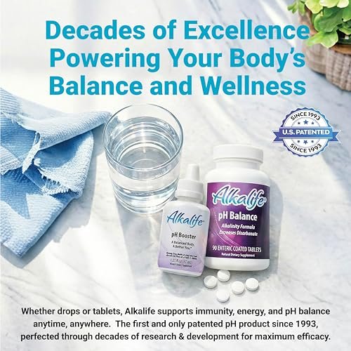 Alkalife pH Balance Tablets, 1 Pack, Alkaline Mineral Support Without the Bottles, Enteric-Coated for Maximum Absorption, Potassium & Sodium Bicarbonate, Immune Support, 90 Tablets (1 Month Supply) - görsel 8