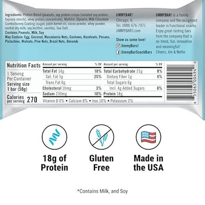 JiMMYBAR! Chocolate Peanut Butter Protein – 12-Count Pack: Stock up with a convenient 12-count box, perfect for – Image 4
